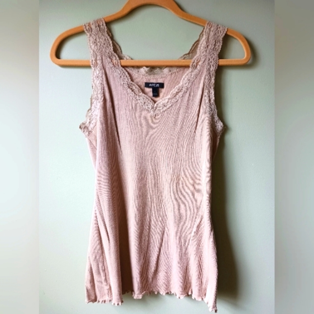 NEW Apt. 9 Lace Ribbed Tank Top